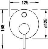 DURAVIT Circle Einhebelmischer Unterputz Set – Keramikmischsystem, Chrom