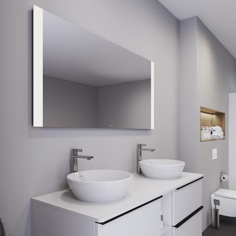 DURAVIT Licht & Spiegel Wandspiegel 1300x700mm mit LED-Beleuchtung und Sensorschalter – Weiß
