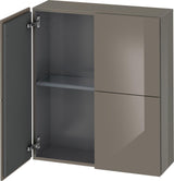 Duravit L-Cube Halbhochschrank 700 mm, 2 Türen, Hochglanz Schwarz, wandhängend
