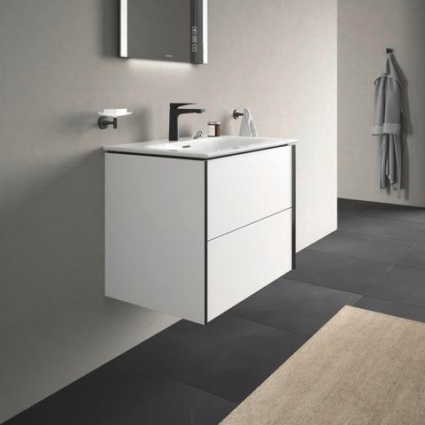 DURAVIT Viu Möbelwaschtisch 730 mm Weiß mit Überlauf und Hahnlochbank