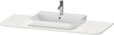 Duravit Konsole Happy D.2 1300 mm taupe supermatt – Beckenposition links