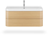DURAVIT Happy D.2 c-shaped Waschtischset 975 mm wandhängend mit Tip-on und Soft-Close
