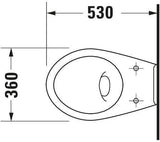 DURAVIT Wand-WC Design Classics Cascade 530 mm weiß – Wandhängendes Tiefspül-WC mit Spülrand