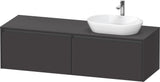 DURAVIT Ketho.2 Waschtischunterbau 1600 mm betongrau matt mit 2 Auszügen