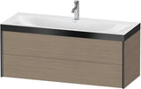 Duravit XViu c-bonded Waschtischunterschrank 1200 mm Eiche mit 2 Schubkästen und Waschschüssel