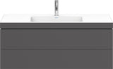 DURAVIT L-Cube Waschtischset mit Vero Air 1200 mm, graphit matt, wandhängend, 2 Schubkästen