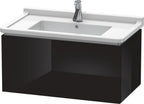 schwarz hochglanz / Mitteldichte Faserplatte (MDF) / 1 Auszug