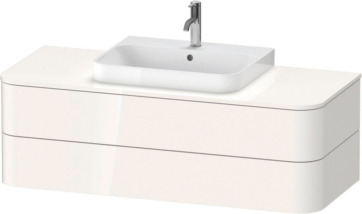 DURAVIT Happy D.2+ Konsolenwaschtischunterbau 1300 mm taupe supermatt mit Tip-On Technik und LED-Innenbeleuchtung