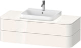 DURAVIT Happy D.2+ Konsolenwaschtischunterbau 1300 mm taupe supermatt mit Tip-On Technik und LED-Innenbeleuchtung
