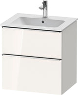 DURAVIT D-Neo Waschtischunterbau 610 mm Eiche Schwarz mit Bronze Griff – wandhängend