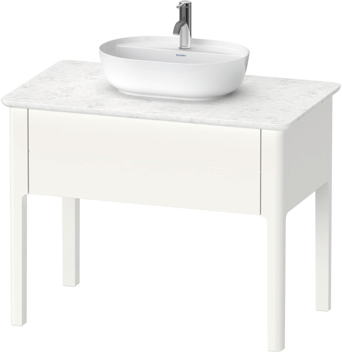 DURAVIT Luv Waschtischunterbau bodenstehend 1 Auszug 938 mm Weiß Seidenmatt