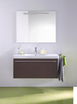 Duravit D-Code Möbelwaschtisch 1050 mm Weiß mit Überlauf und Hahnlochbank – Wandhängend