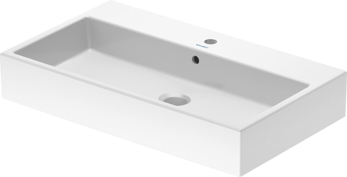 Duravit Waschtisch Vero Air 800 mm mit Überlauf, Hahnlochbank und geschliffenem Weiß