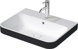 DURAVIT Aufsatzbecken Happy D.2 Plus 600 mm Weiß mit Überlauf und Hahnlochbank