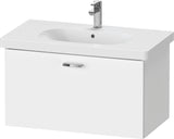 Duravit XBase Waschtischunterbau wandhängend 600 mm, 1 Auszug, weiß matt – montiert