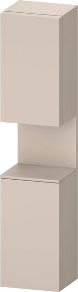 DURAVIT Qatego Hochschrank 400 mm, 2 Türen, weiß Hochglanz, Eiche Schw. Matt