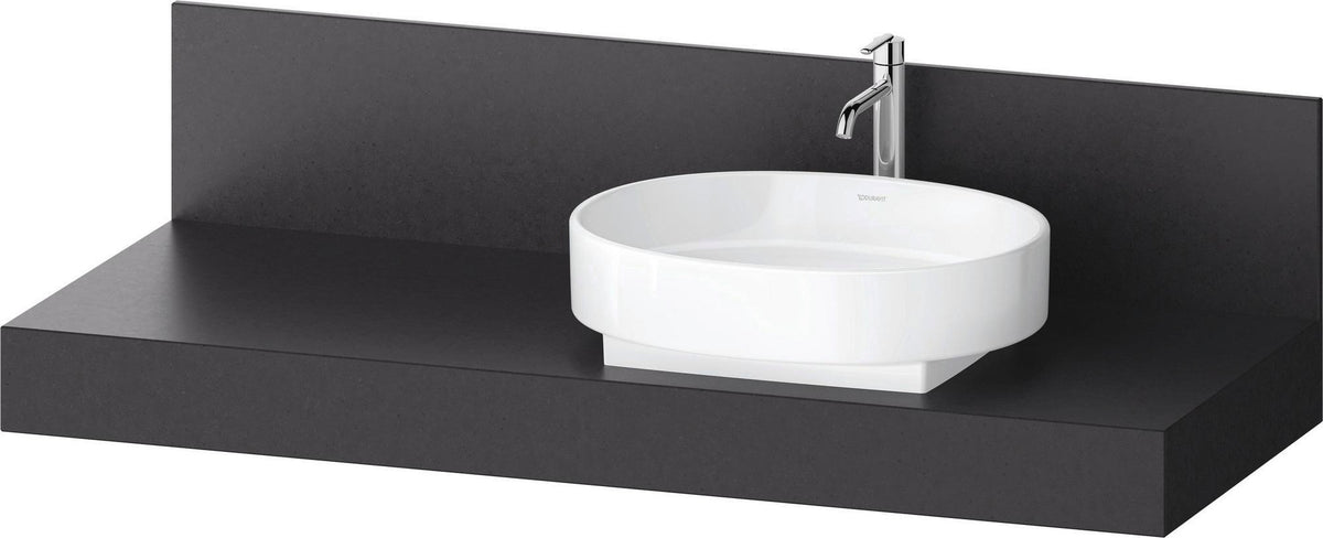 DURAVIT Balcoon Konsole 1400x370x550 mm mit Ausschnitt links, Lava Struktur