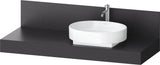 DURAVIT Balcoon Konsole 1400x370x550 mm mit Ausschnitt links, Lava Struktur