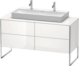 Duravit XSquare Waschtischunterbau 1400 mm mit integriertem Fußgestell, Becken rechts, für Vero Air und DuraSquare