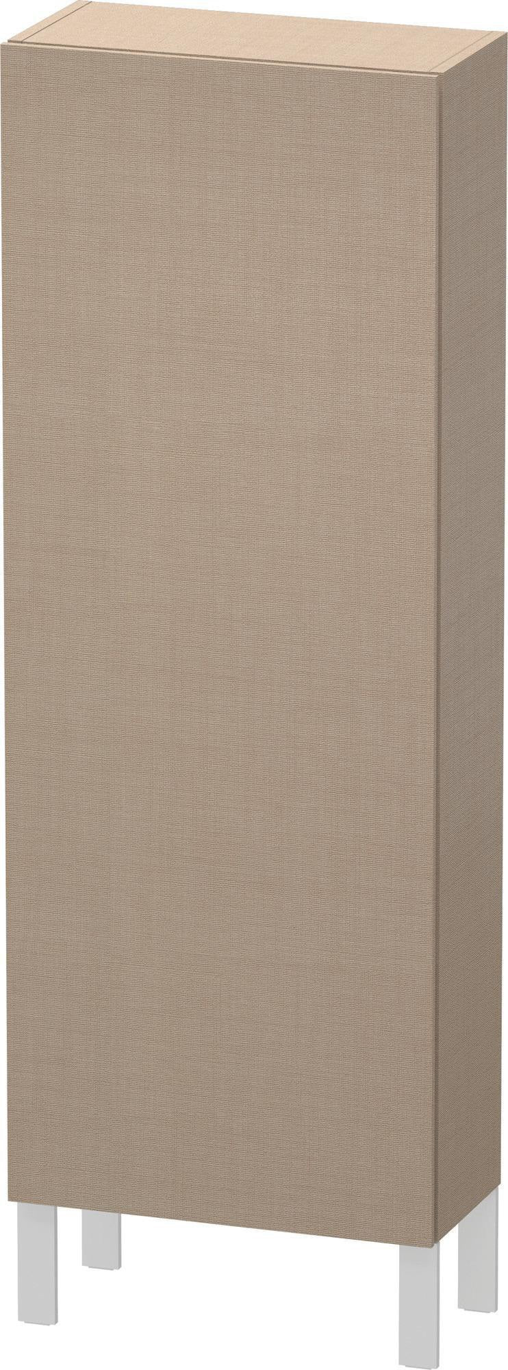 Duravit L-Cube Halbhochschrank 500 mm, 1 Tür links, betongrau matt, wandhängend, Soft-Close