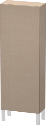 Duravit L-Cube Halbhochschrank 500 mm, 1 Tür links, betongrau matt, wandhängend, Soft-Close