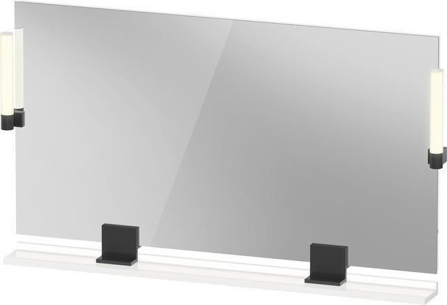 DURAVIT Sivida Spiegel 1250x650x36 mm mit LED, Dimmfunktion und Sensorschalter – Chrom/Weiß Matt