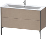 DURAVIT XViu Waschtischunterbau bodenstehend 1210 mm, 2 Auszüge, champagner matt/weiß matt
