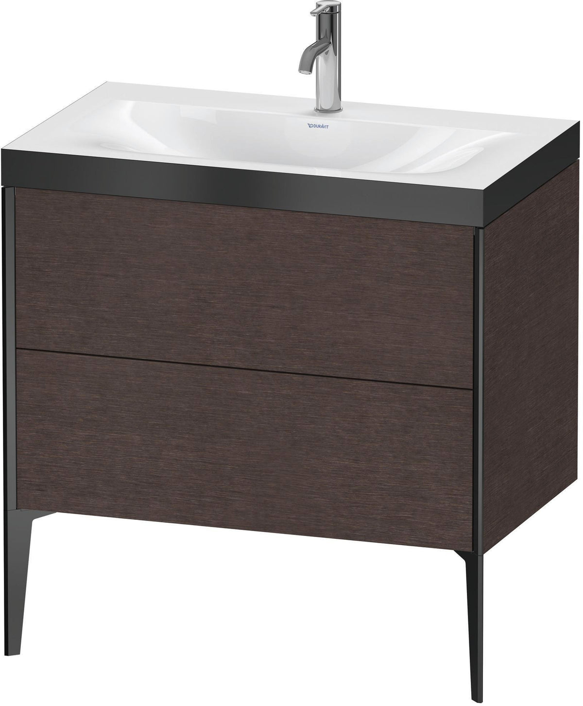 Duravit XViu c-bonded Waschtischset bodenstehend 800 mm mit 2 Auszügen, Push-Open und Soft-Close