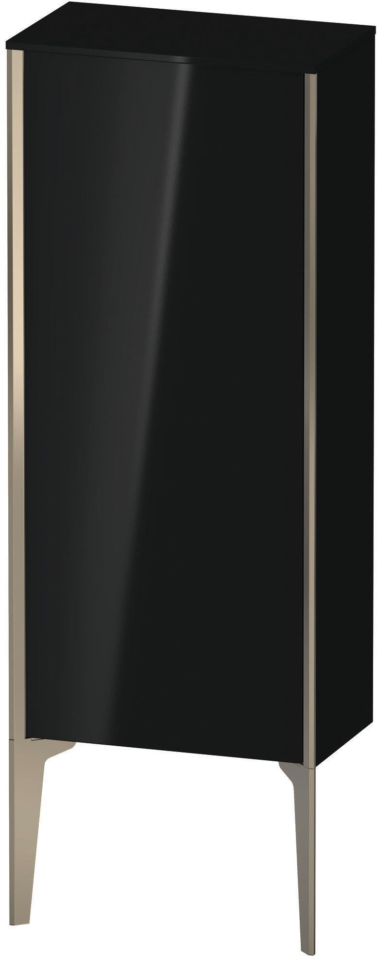 DURAVIT XViu Halbhochschrank 890 mm, 1 Tür, schwarz hochglanz, Tip-On & Soft-Close