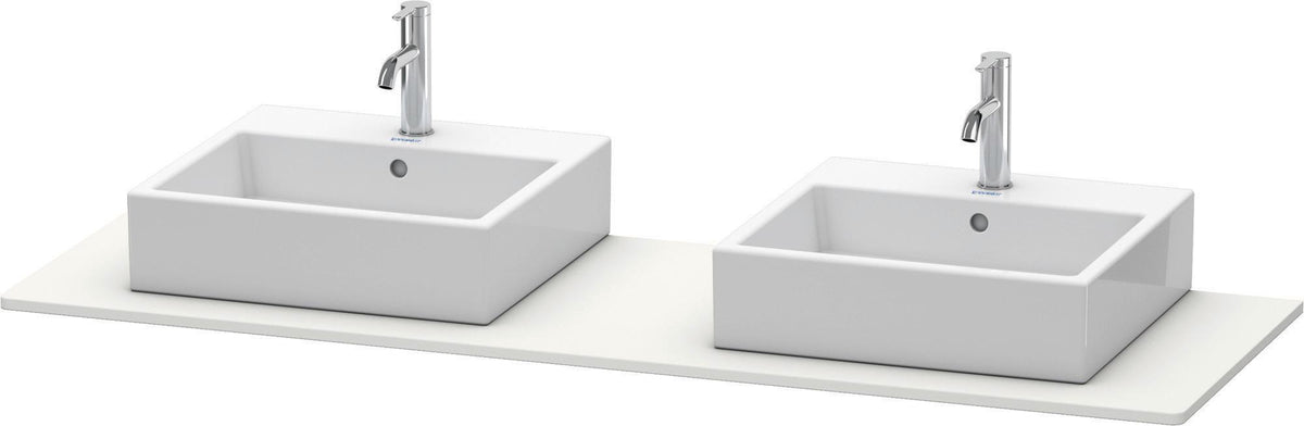 DURAVIT XSquare Konsole 1600 mm mit zwei Ausschnitten – Weiß Seidenmatt