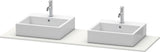DURAVIT XSquare Konsole 1600 mm mit zwei Ausschnitten – Weiß Seidenmatt