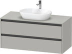betongrau matt / 2 Schubkästen / Waschtischunterbau