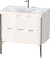 DURAVIT XViu c-bonded Waschtischset 800 mm bodenstehend mit 2 Auszügen und Tip-on Technik