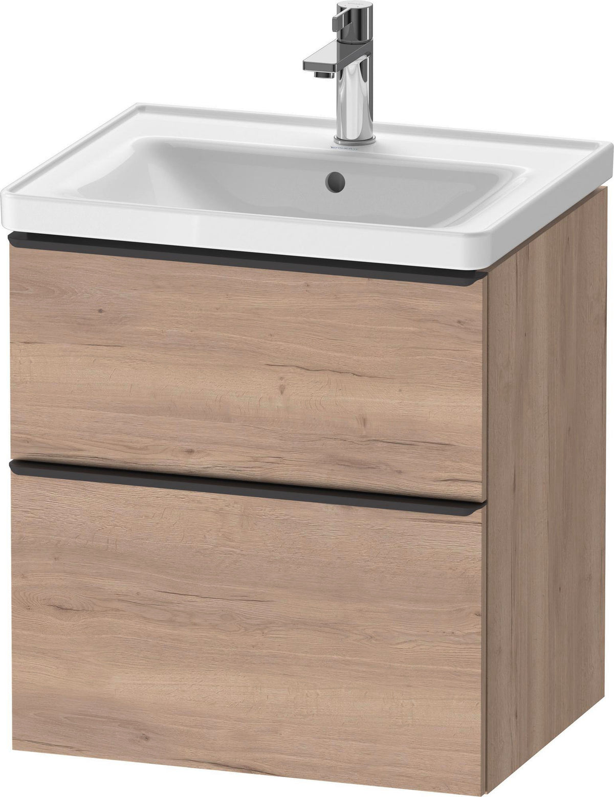 Duravit D-Neo Waschtischunterbau 584 mm betongrau matt mit Auszug und Schubkasten