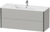 Duravit XViu Waschtischunterbau wandhängend 1210 mm, 2 Schubkästen, champagner matt/weiß matt