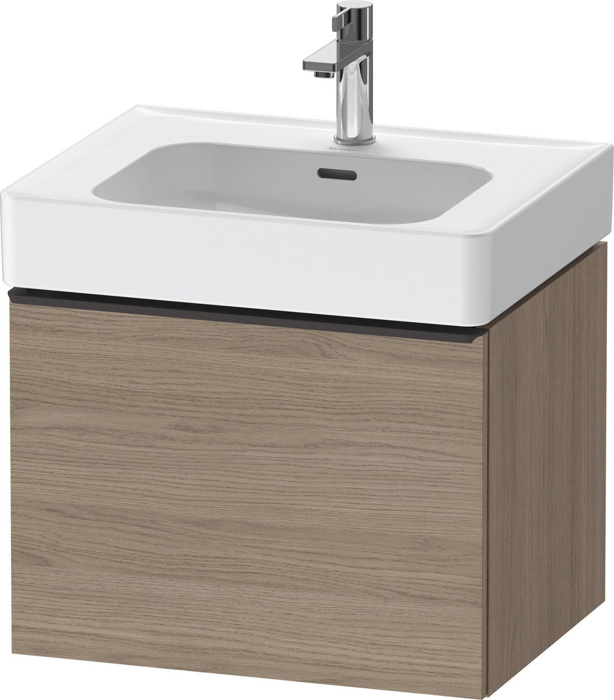 DURAVIT D-Neo Waschtischunterbau 584 mm Eiche Schwarz Matt mit Bronze Griff