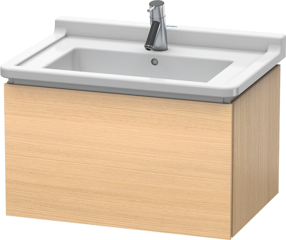 Duravit L-Cube Waschtischunterbau 670 mm taupe matt – Wandhängend mit Tip-On-Auszug