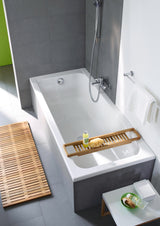 DURAVIT D-Code Badewanne 1700x750 mm Einbau, Mittelablauf, 1 Rückenschräge, Weiß