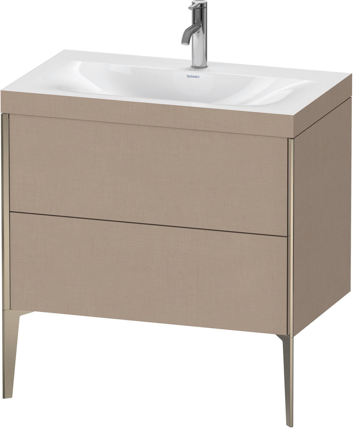 DURAVIT XViu c-bonded Waschtischset 800 mm bodenstehend mit 2 Auszügen und Tip-on Technik