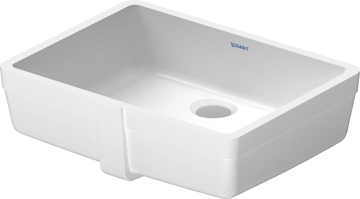 DURAVIT Vero Einbauwaschtisch 430 mm weiß, Untertisch, mit Überlauf, ohne Hahnloch