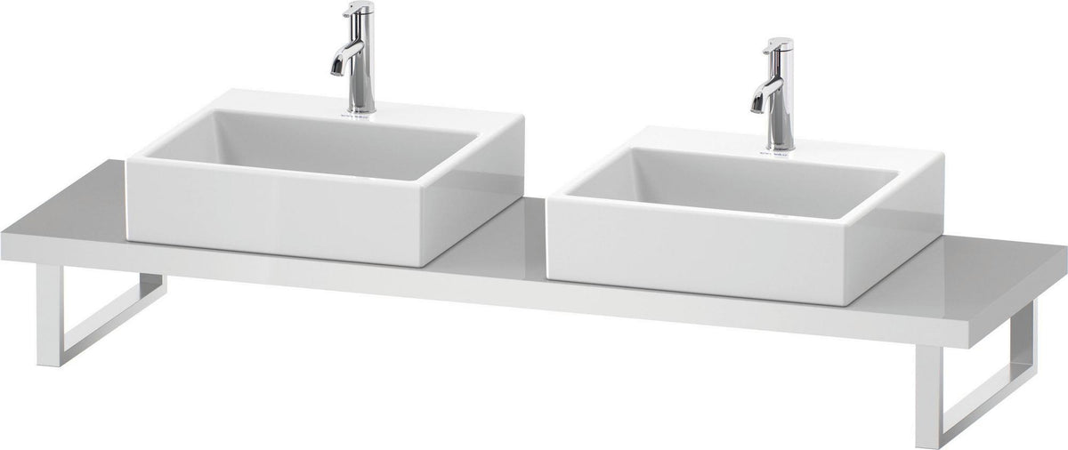 DURAVIT L-Cube Konsole variabel 2 Ausschnitte 45x480 mm Amerikanischer Nussbaum