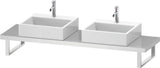 DURAVIT L-Cube Konsole variabel 2 Ausschnitte 45x480 mm Amerikanischer Nussbaum