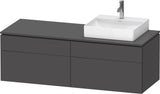 DURAVIT L-Cube Waschtischunterbau 1420 mm Taupe supermatt mit Tip-on und Soft-Close