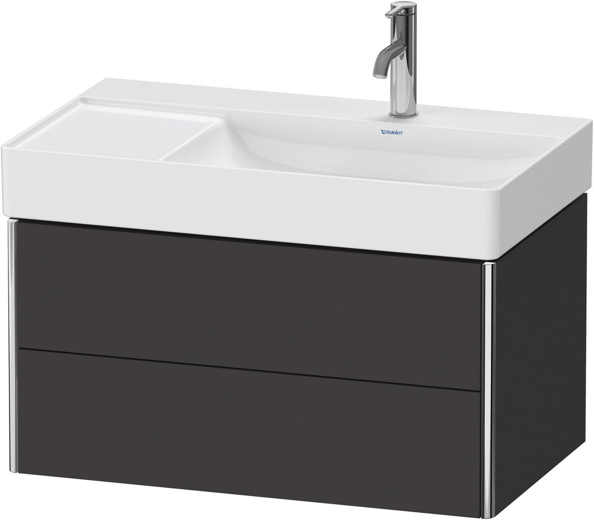 DURAVIT XSquare Waschtischunterbau wandhängend 784 mm mit 2 Schubkästen, weiß matt