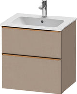 DURAVIT D-Neo Waschtischunterbau 610 mm Eiche Schwarz mit Bronze Griff – wandhängend