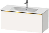 Duravit D-Neo Waschtischunterbau 1010 mm, 1 Auszug, Weiß Matt, Griff Bronze Gebürstet, Wandhängend