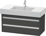 DURAVIT Ketho Waschtischunterbau 1000 mm wandhängend, 2 Schubkästen, basalt matt – mit Soft-Close