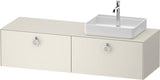 Duravit Waschtischunterbau White Tulip 1600 mm Eiche Nussbaum links – Design von Philippe Starck