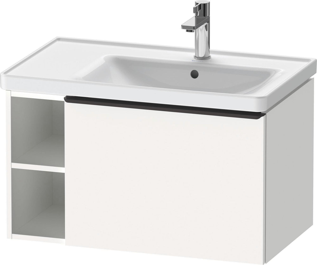 DURAVIT D-Neo Waschtischunterbau 784 mm wandhängend mit 1 Auszug und 2 offenen Fächern in Betongrau Matt