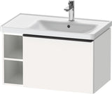 DURAVIT D-Neo Waschtischunterbau 784 mm wandhängend mit 1 Auszug und 2 offenen Fächern in Betongrau Matt
